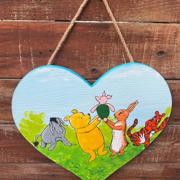Winnie The Pooh and Friends Hand Painted Inspired Acrylic on Wood - Picture 2 of 9